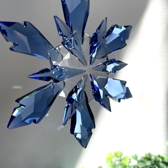 Crystal Snowflake Sun Catcher Christmas Tree Decor Czech Bohemia Crystal Gift - Picture 3 of 6